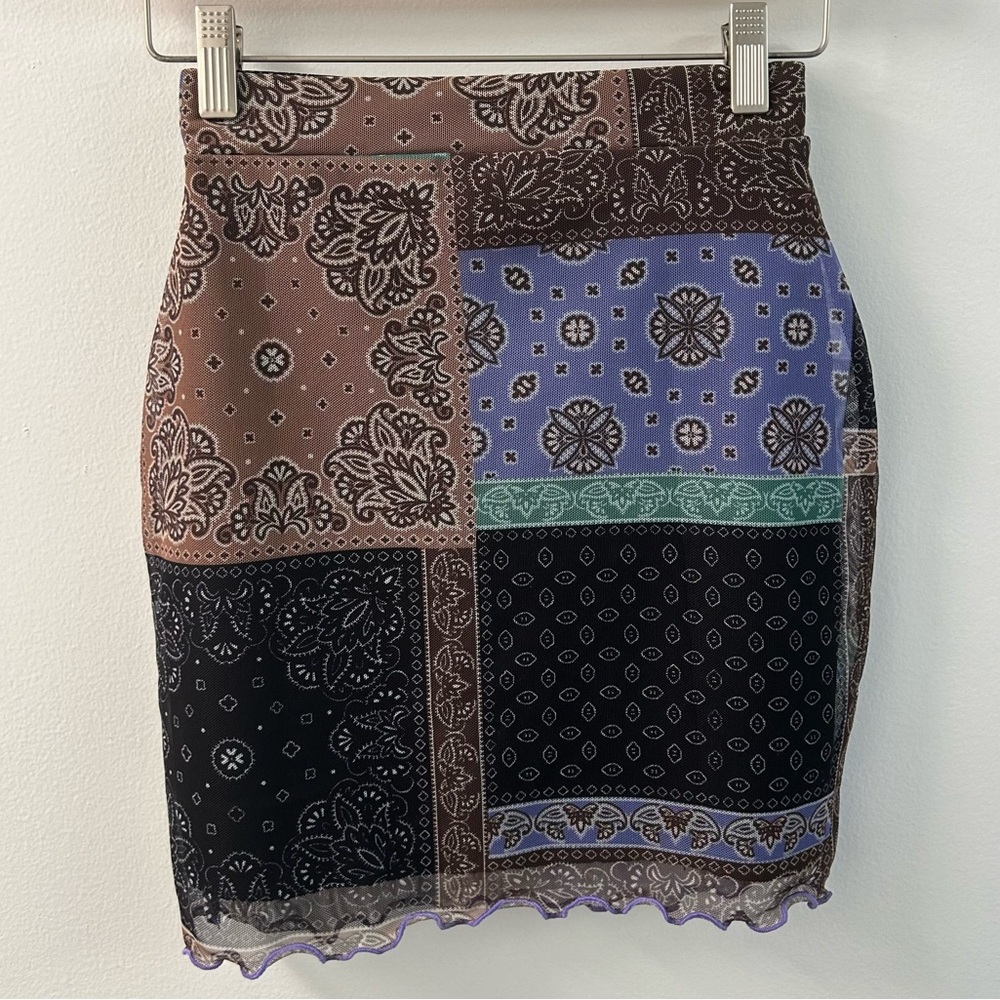 Daisy Street Bandana Patchwork Skirt